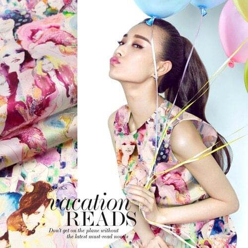 CNUM SO038 100% Natural Silk Organza/ Oil Painting,Beauty /Silk Fabric /Width 1.48yd Thickness 14mm /Sold by meter