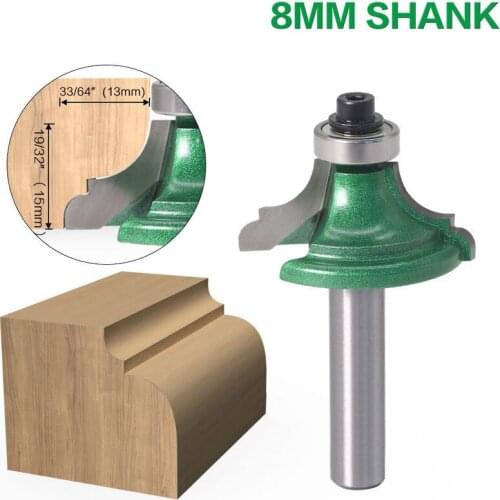 1/2 PC 8mm Shank Bead Molding Router Bit Flute & Beading Line Woodworking Tenon Milling Cutter for Wood Tool