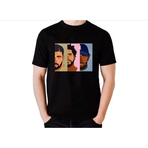 Drake J Cole Kendrick Lamar T Shirt Men Fashion Hip Hop Punk Style Print Men T Shirt Funny T Shirts Tees Tops
