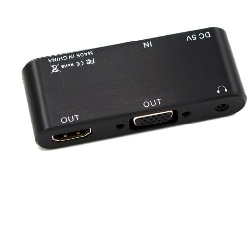 HDMI Splitter HDMI to VGA HDMI 1080P60HZ Adapter for PS4 Pro Chromebook TV with Audio 3.5 mm jack HDMI