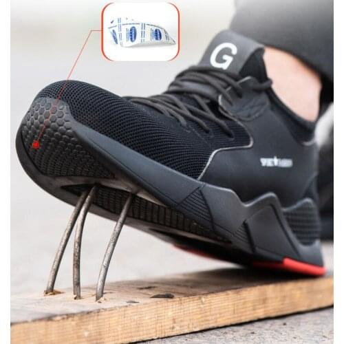JX626 Dropshipping Men And Women Steel Toe Air Safety Boots Anti-smashing anti-piercing Indestructible Breathable Work Sneakers