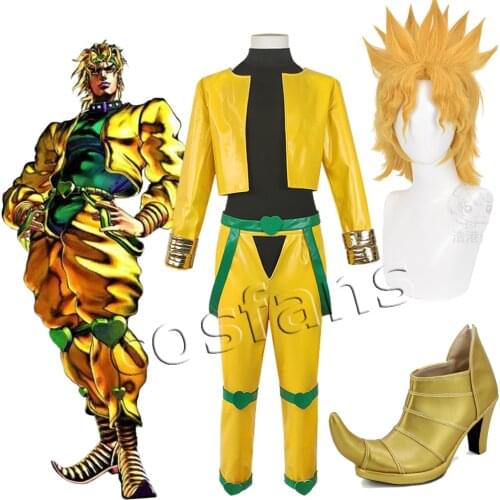 JoJo‘s Bizarre Adventure Dio Brando Cosplay Costumes Outfits Halloween Suit JOJOS BIZARRE ADVENTURE 3 Dio Brando Cosplay Shoes