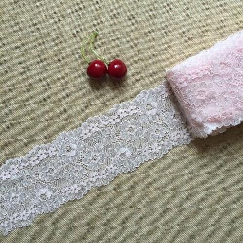 10Yards 8cm Width Beautiful Headdress Hair Materials Garment Accessories Stretch Lace Trim Trimming DIY Crafts Wedding Dress