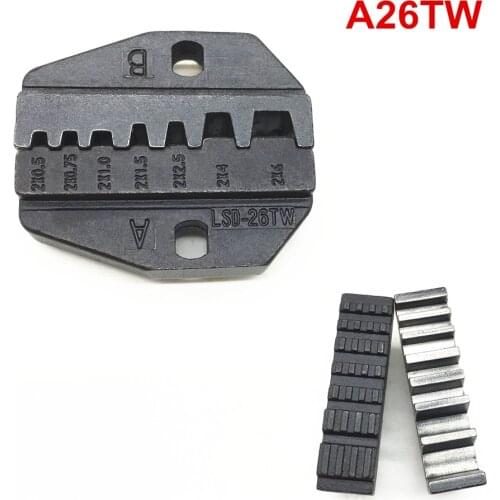 Crimping die sets A26TW crimp jaws for twin cable wire sleeves 20-10AWG 2* 0.5-6mm2