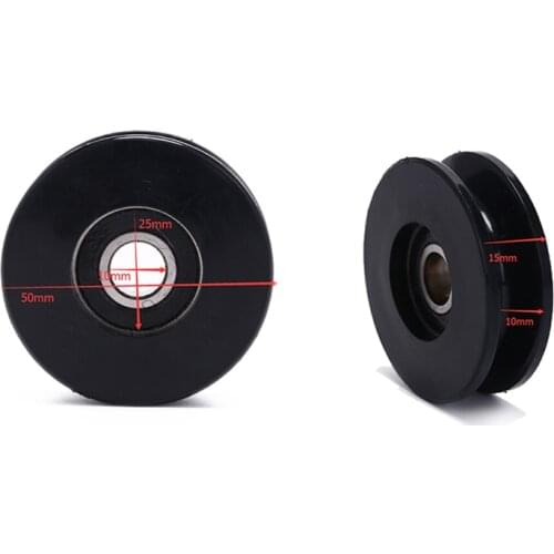 Nylon Wearproof Bearing Pulley Wheel Cable Gym Universal Fitness Equipment Part High Quality Bearing Pulley 50/90mm