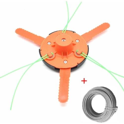 Newest Knife/Blade Rope Dual-Use Grass Cutter Trimmer Head With Steel Wire Lawn Mower Brush Cutter Thread Nylon Brushcutter