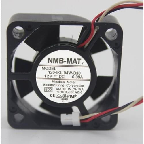 Original 1204KL-04W-B30 12V 0.09A 3CM 3010 2-wire cooling fan