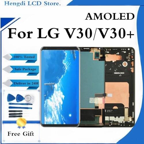 Original LCD For LG V30 ThinQ V35 Display With Frame H930 H930DS H931 H932 H933 VS996 US998 LS998U Display Screen Replacement
