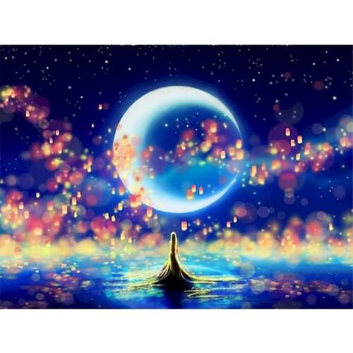 Scenery Landscape Printed Fabric 11CT Cross-Stitch Embroidery Full Kit DMC Threads Handicraft Handiwork Needlework Mulina