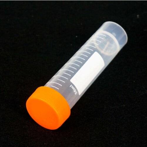 A Pack of 50pcs Scale line 50ml Laboratory Plastic Centrifuge tube Flat-bottom with screw cap EP Tube PCR Tube Sample Specimen
