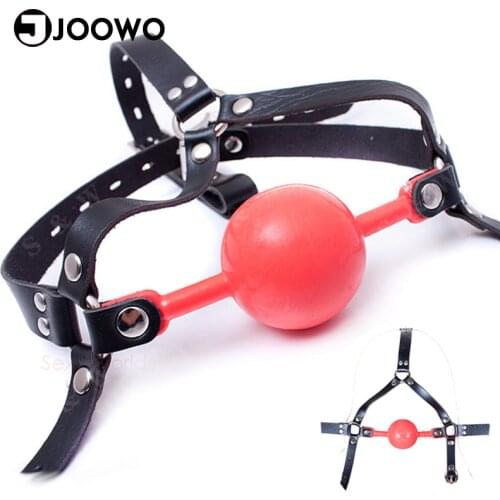 Adult Sex Bondage Open Mouth Gaged Head Harness Fetish Huge Ball Gag Role Play Restraints Sex Toys for Couples Games