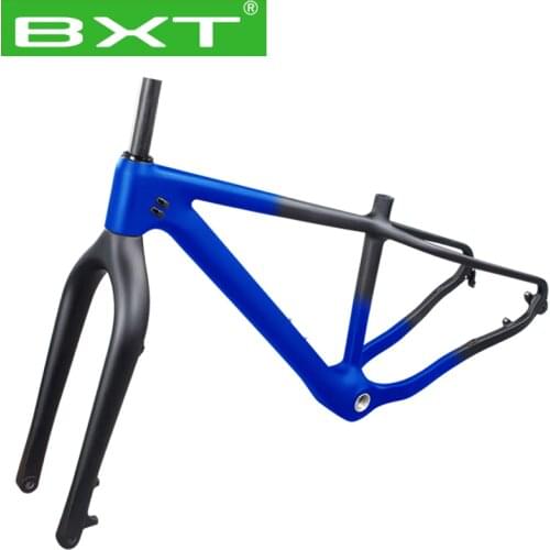 BXT snow carbon fat bike frame 26er*16/18inch Frame Rear Hanger 197*12mm 190*9mm full carbon bike frame+fork