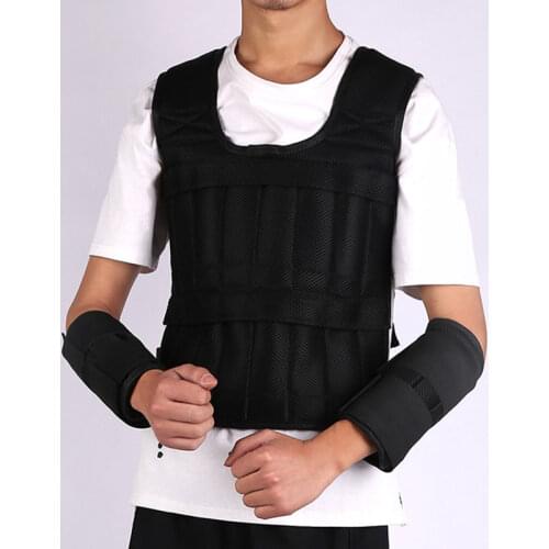 30KG Loading Weighted Vest For Boxing Training Running Sling Workout Fitness Adjustable Waistcoat Jacket Sand Clothing