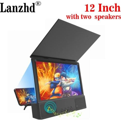 12'' Folding HD Screen Amplifier Magnifier 3D HD Mobile Phone Magnifying Glass Stand Phone Bracket Holder Projector Bracket