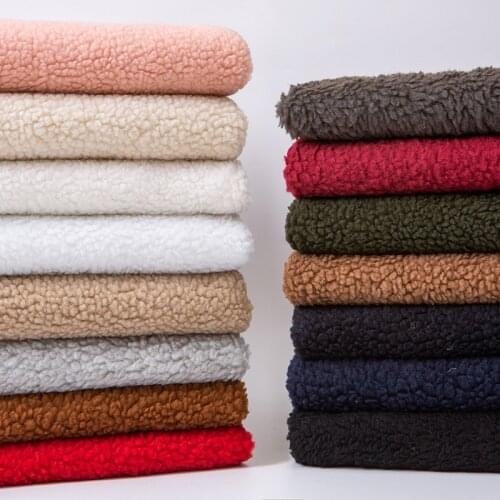 160cmx50cm Lamb Wool Fabric Thickening Coral Fleece Cotton Fleece Warmth Jacket Pajamas Mattress Carpet Doll Lamb Fleece Fabric
