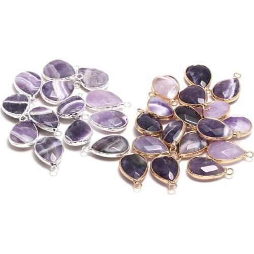 2Pcs Necklace Pendant For Jewelry Making Drop Shaped Section Pendant Necklace Handiwork Sewing Craft Accessory