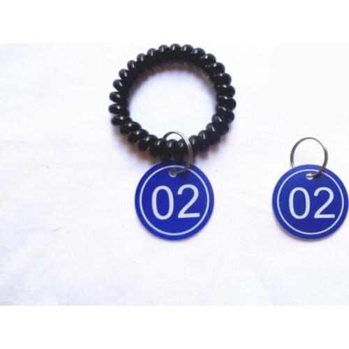 360sets Numbered Tags With Key Ring Wrist Coil Acrylic Digital Sign Room Gym Sauna Swimming Club Identification Card