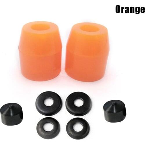 4pcs Skateboard PU Cushion Skateboard Shockproof Wheels Axle Bushings Shock Pad Skateboard Shockproof Accessories Tool