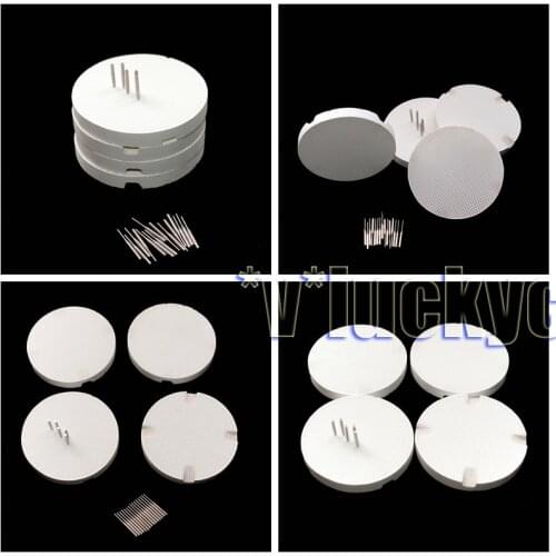 4 Dental Lab Honeycomb Firing Trays w/ 20 Mental Pins