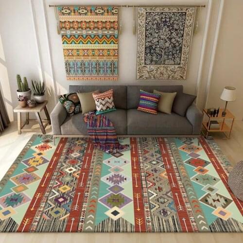 50x160cm carpet Nordic Bohemian retro geometric ethnic style living room bedroom kitchen bedside carpet floor mat customization