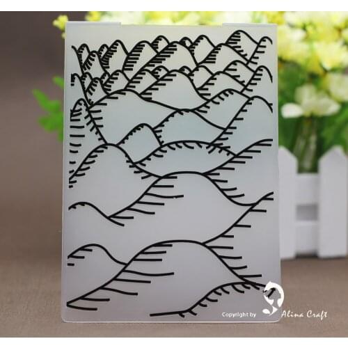 AlinaCraft PLASTIC EMBOSSING FOLDER mountain DIY scrapbook album card gift packing decoration cutting dies paper craft making