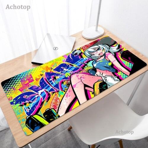 Anime Gawr Gura Kawaii Gaming Mouse Pad PC Gamer Mousepad Game Large Mouse Pad Cute Cartoon Mouse Pad Office Keyboards Desk Mat