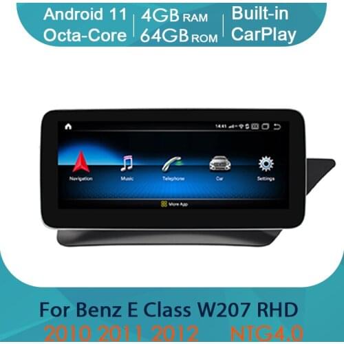 Android 11 Car Multimedia Player Radio Stereo GPS 2 Din For Mercedes Benz E CLASS W207 RHD 2010~2012 Navigation Autoradio Teyes