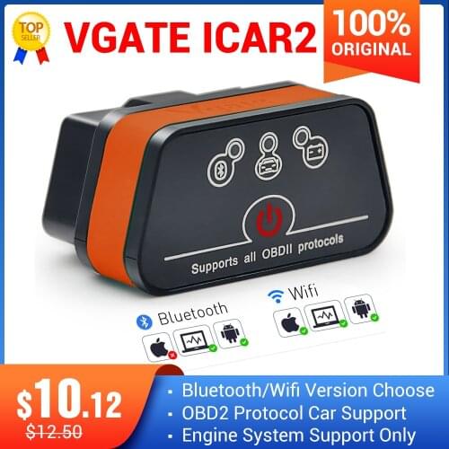 Vgate iCar2 ELM327 V2.1 Obd2 Bluetooth Elm 327 Obd 2 Wifi icar 2 Automotive Diagnostic Scanner for android/PC/IOS Code Reader