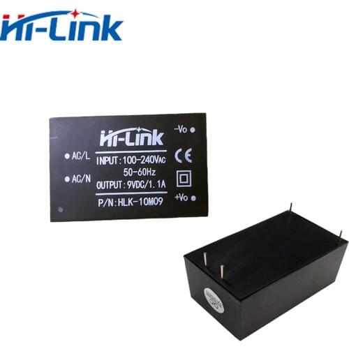 Free shipping Hi-Link 2pcs 220v 9V 10W AC DC isolated intelligent household compact switching mini power supplymodule HLK-10M09
