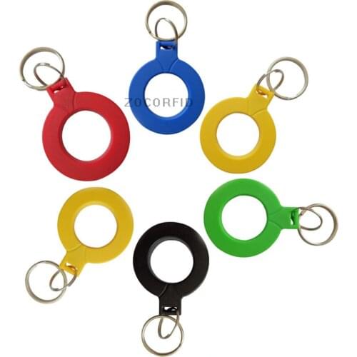 100pcs 0# RFID IC keyfobs I3.56 MHz keychains NFC key tags ISO14443A MF Classic 1k token tag for smart access control system