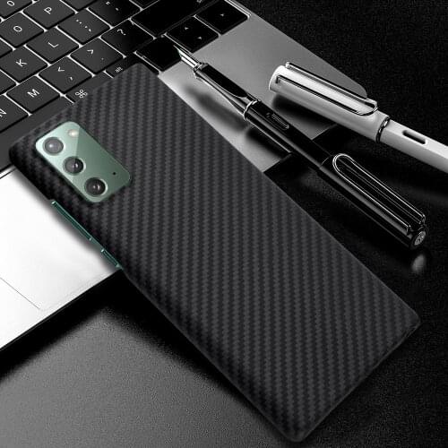 Real Pure Carbon Fiber Phone Case For Samsung Note10 Note20 Ultra-Thin Anti-Fall Hard Business Shell Aramid Fibre