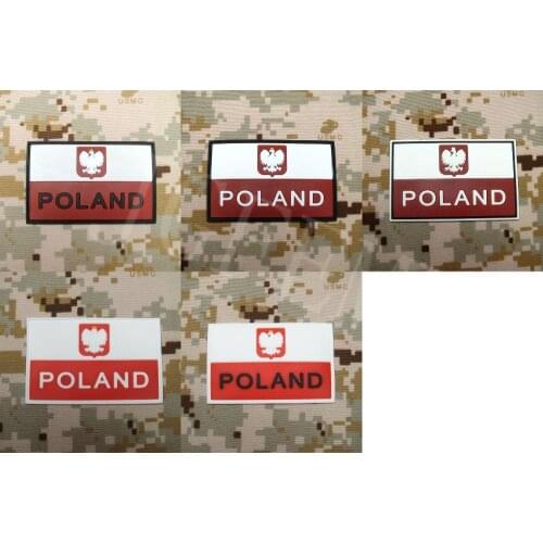 Poland flag flag Tactical Military Morale 3D PVC patch 8cm*5cm