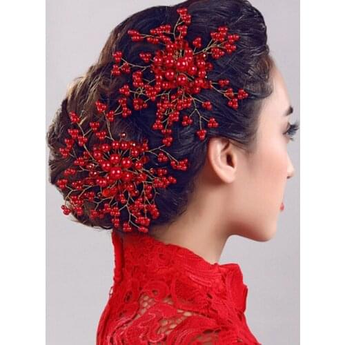 Simulated Pearl Crystal Diamante Bridal Hair Comb Clip Bride Combs for Hair Hair Ornaments Wedding Jewelry Hair Accessories SL