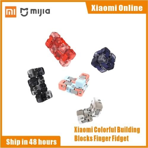 Xiaomi Mitu Spinner Colorful Building Blocks Finger Fidget Decompression Toy Puzzle Assembling Cube Finger Spinner Toy
