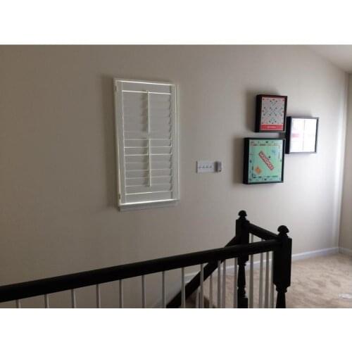 Custom Basswood Plantation Shutters Wooden Blinds Solid Wood Shutter Louvers PS228