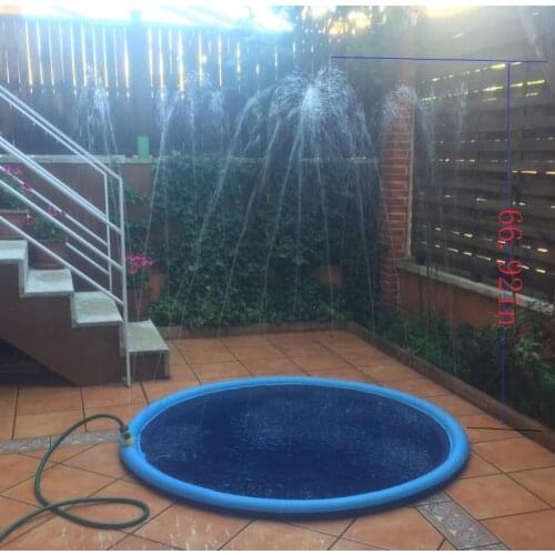 1.5/1.7M Pet Sprinkler Pad Summer Dog Play Cooling Mat Swimming Pool Water Spray Splash Mat Outdoor Garden Fountain Cool Toy