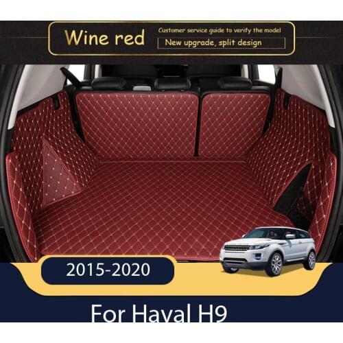 Leather Car Trunk Mat For Haval H9 2015-2020 Cargo Liner Accessories Interior Boot