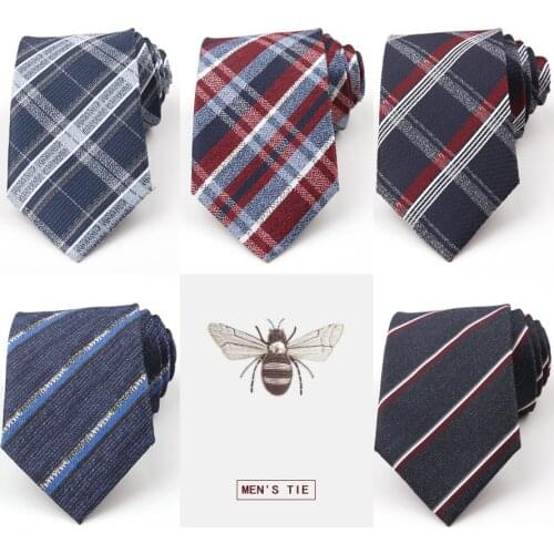 Linbaiway Cotton Plaid Striped Neck Ties for Men Women Classic Necktie for Wedding Business Suits Corbatas Gravatas Accessories