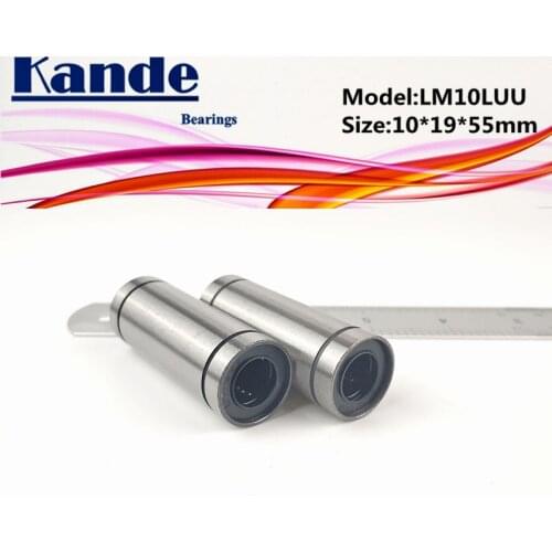 Lml Kande Bearings High quality 2pcs LM10LUU LM10L LM10L UU LM10LUU 10*19*55mm Extended Linear Bearing LML