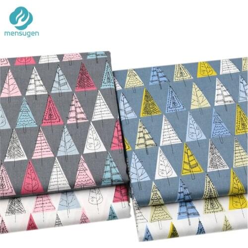 Mensugen Multicolor Trees 100% Cotton Fabric Meters for Patchwork Quilting Crib Bumper Cloth Bed Sheet Pillows Sewing Tissue