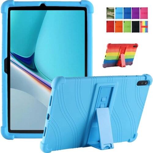 Soft Silicone Case For Huawei MatePad 11 2021 DBY-W09 DBY-L09 10.95" With Bracket Anti-Shock Protective Cover