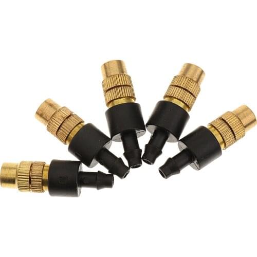 5x Adjustable Spray Head Nozzle 0.2-0.7L/Min For Misting Watering Irrigation for Home Garden Decor