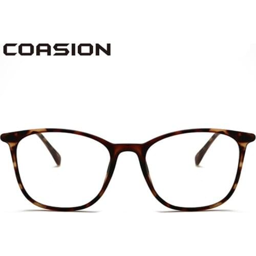 COASION Lightweight TR90 Frame Blue Light Blocking Glasses for Men Women Square Nerd Eyeglasses Computer Gaming Glasses CA1649