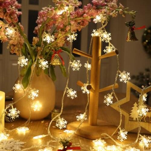 220V 10M LED Snowfake Light Fairy Christmas Decoraton Light Xmas Holiday Room Birthday Party Wedding