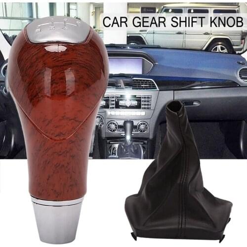 Manual Car Gear Shift Knob Shifter Gear Lever Boot for Mercedes Benz W210/W220/W163/W202/W140