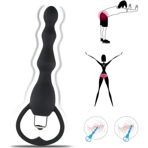 Silicone Vibrator Anal Beads Dildo Butt Plug Male Prostate Massager Anal Buttplug Dilatator Erotic Anal Sex Toys for Women Men