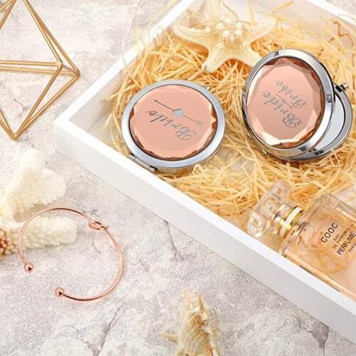 Makeup Mirror bag Love Bracelet Bride to be Bachelorette hen Party Bridal Shower wedding decoration Bridesmaid Proposal gift