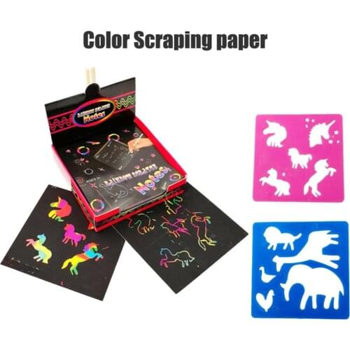 Super Light Rainbow Scratch Painting Children Creative DIY Doodle Drawing Stick for Adult and Kids Home Decoration Painting