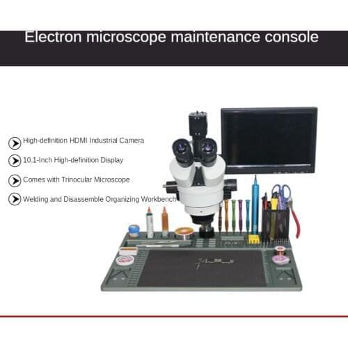 Trinocular electron microscope welding disassemble workbench motherboard circuit board inspection Stereo Zoom Big table