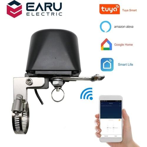 Tuya Amazon Alexa Google Assistant Smart Wireless Control Gas Water Wifi Valve Smart Life WiFi Shut OFF Controller Garden Timer